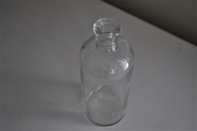 Vintage clear glass Fly-Tox bottle from Owens Illinois collectible