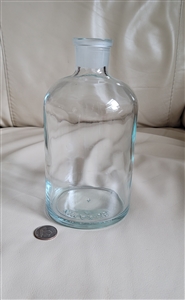 Vintage 1970s Kimax 35 clear glass laboratory apothecary bottle with TS29 mark