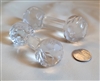 Vintage Knife Rests in a Barbell shape Cut Glass set of two. Can be used as paperweights.
