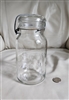 Glass jar with lid and wire bail kitchen storage home decor
