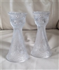 Vintage patchwork Hearts Avon glass candle holder and vase dual use Avon set.