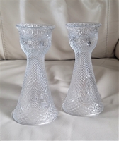 Avon clear glass candle holder and vase design