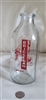 One Quart milk bottle 48-E, vintage with advertising.