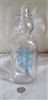 Owens Illinois vintage milk bottle with advertising storage and organization home decor 1963