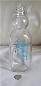 Owens Illinois vintage milk bottle with advertising storage and organization home decor 1963