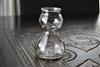 Clear glass Quaffer double bubble shot glass with built-in chaser chamber