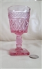 Claret Wine glass in Cape Cod-Pink pattern by Imperial Glass Ohio. 1960s