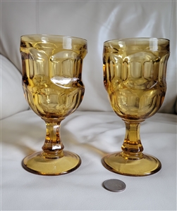 Libbey yellow glass water goblets drinking elegant yellow glass kitchen accessories and gift idea