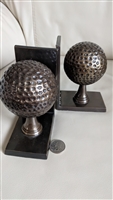 Metal golf balls bookends set of two made in India collectible decor and gift idea for any occasion