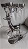 Deer six candles candelabra Pottery Barn silver tone metal home decor