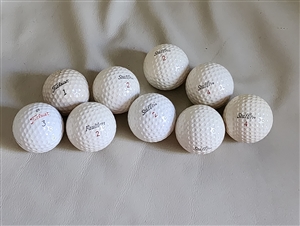 Set of 9 golf balls Titleist and StaffPro pre owned golf balls gifts