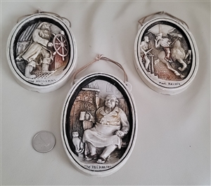 Bouterware 3 plaques Corocraft Frank M Sayford collectible vintage art for home