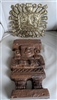 Vintage Burwood Syroco wall plaque - Mayan statue and Incan Viracocha main deity metal plaque wall decor.