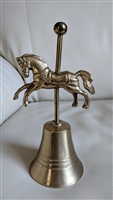 Carousel galloping stallion brass bell home use