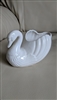Ben Rickert porcelain swan made in Japan from 1980s for candle or scents storage.