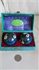 Chinese Panda Bear Chime health balls in box preowned colorful balls and fabric covered box