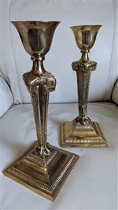 Art Deco Rams head pedestal candle holders collectible elegant home decor