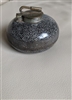 Curling bowl shaped stone inkwell in speckled stone base design collectible desk decor