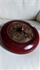 MARUAI decorative lidded bowl with metal base