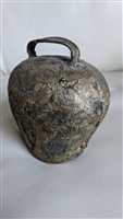 Antique hand forged brass bell with iron elements farmhouse animal bell home decor