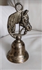 Brass Stallion dinner or call bell with horse head handle collectible vintage home decor and gift idea