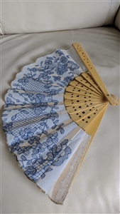Asian handmade hand fan in floral design daily use