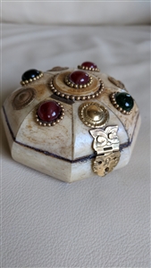 Jewelry storage box chest camel bone carving home decor storage for jewelry small items and gift idea