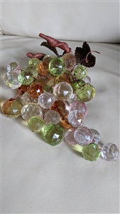 Large plastic grape cluster colorful decor faceted beads decor for any room setting