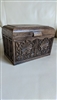 Retro LERNER plastic desk organizer lidded storage chest collectible vintage recipes, notes, small items storage box.