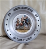 America's Bicentennial Pewter Plate Spirit of '76 Art China Co 10-1/2 Inch