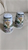 Thrifco Japanese porcelain Oklahoma State set of shakers collectible table serving accessories.