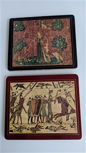 Vintage Lady Clare English hardboard placemats colorful display