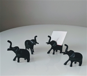 Cast metal vintage Elephant place card holders