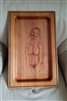 ​wooden tray Ralph Lauren Italy vintage pyrography portrait home decor