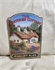 The Pub sign collection pub paraphernalia English Ales, Scotland pub  The Thatched Cottage cork backing sign.