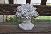 Cast Iron doorstop in floral design home decor hand casted display for indoor and outdoors