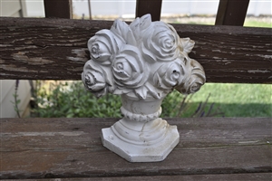 Cast Iron doorstop in floral design home decor hand casted display for indoor and outdoors