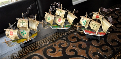 Vintage Columbus wooden ships