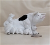 AAA vintage toys Sow with piglets rubber figure farmhouse animals decor.