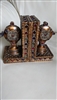 vintage moroccan style bedazzled gold tone bookends