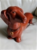 Brown Dachshund heavy door stop composite decor