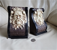 preowned vintage lego japan zeus chalkware bookends