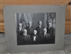 Antique 1890s sepia family portrait cabinet photo of the Bennett family with historical provenance by Watton Studio Chillicothe Missouri