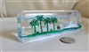 Vintage Snow Globe water globe from Lompoc with beach scenery and windsurfing, collectible home decor.