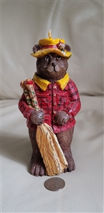 Twos Company vintage Bear colorful wax candle home decor