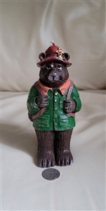 Twos Company vintage backpacking Bear wax candle collectible display