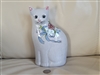 N.S. Gustin Co porcelain Cat bookend large freestanding decor.