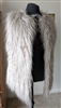 Pull and Bear Faux Fur Women's Vest Boho Long Hair Beige Vest Size Medium