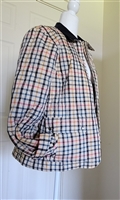 Talbots Petite womens structured black jacket size LP in multicolor pattern comfortable wear