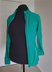 Kirkland Signature teal activewear jacket sz S women sportswear in green color